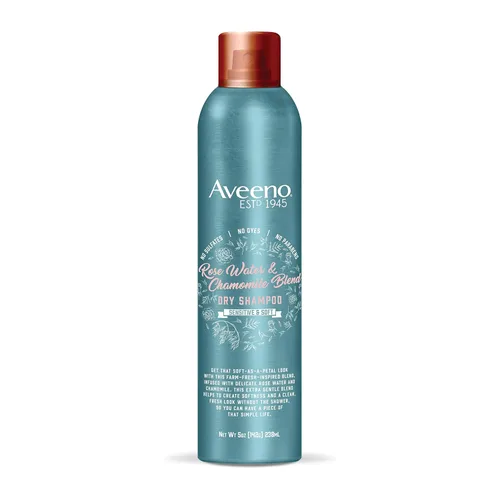 Aveeno - Champú con mezcla de agua de rosas y manzanilla, Shampú seco, NA
