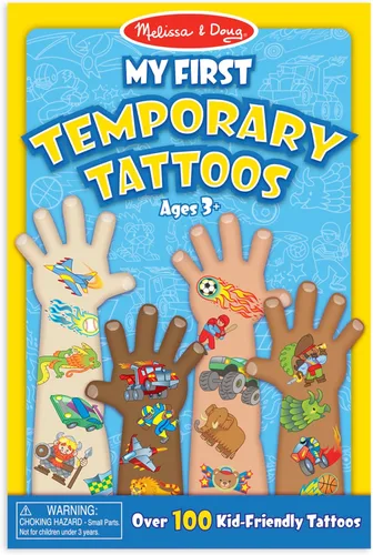 Melissa & Doug Mis primeros tatuajes temporales: aventura, animales, deportes y más - más de 100 tatuajes para niños