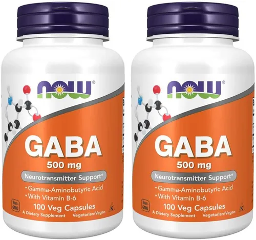 NOW Foods Gaba 500mg, 2, 2