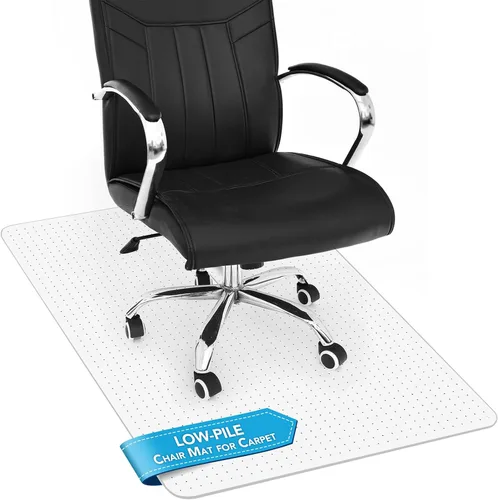 Alfombrilla de Silla Engrosada para Alfombra - 47”X 35.5” Alfombrilla de Oficina Resistente para Pisos Alfombrados de Baja Pila. Protector de