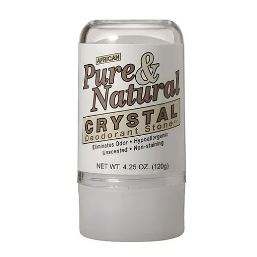 Bargz Piedra desodorante de cristal puro y natural, hipoalergénica, sin perfume, no mancha, 4.25 onzas