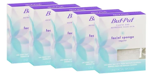 Buf-Puf Esponja facial, desarrollada por dermatólogos, elimina la suciedad profunda y el maquillaje que causa brotes y puntos negros, reutilizable,