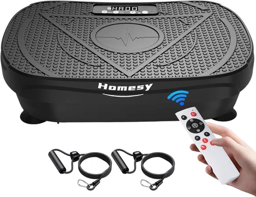 Homesy Máquina de ejercicios con placa de vibración, placa vibratoria para drenaje linfático, plataforma de batido de cuerpo completo para fitness