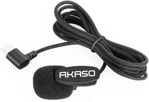 AKASO Micrófono externo para cámara de acción Brave 7/8/6 Plus (puerto tipo C)