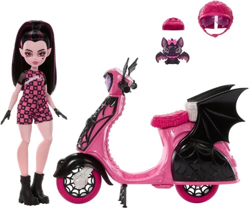 Vista 4 de Draculaura y su patineta Monster High