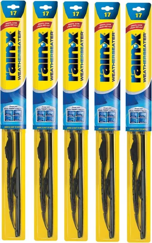 Limpiaparabrisas Blade 2 de RAIN-X Weatherbeater, Paquete de 5