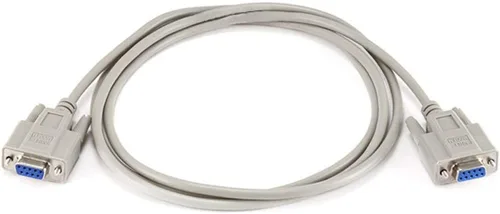 Monoprice Cable de módem nulo moldeado - DB9, hembra a hembra, 6 pies, beige
