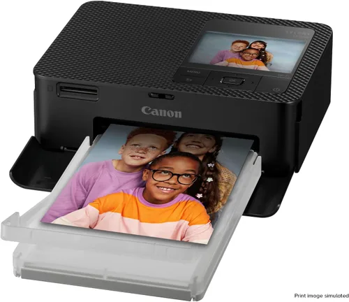 Vista 12 de Canon Selphy CP1500 Impresora fotográfica compacta inalámbrica (negro) + juego de tinta/papel a color de alta capacidad RP-108, impresiones de 4 x 6