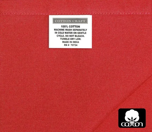 Vista 3 de COTTON CRAFT Servilletas rojas de Navidad, paquete de 12 servilletas de Rojo navideño