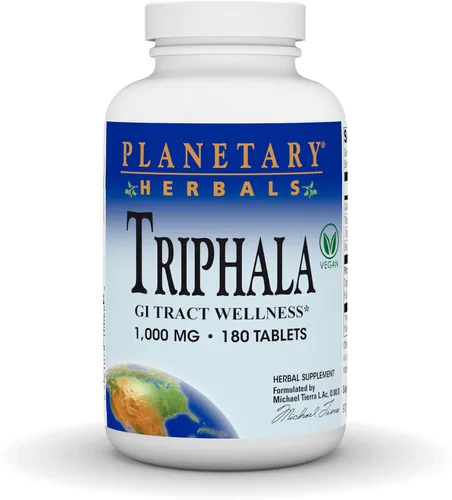 Planetary Herbals Triphala Limpiador Interno 1000mg para el bienestar del
