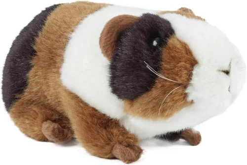 Living Nature Conejillo de Indias, juguete realista suave y tierno de cerdo pequeño, de felpa ecológica Naturli, blanco, 7.1 in