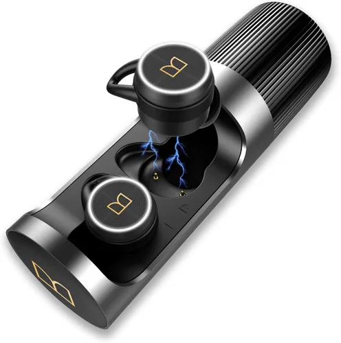 Monster Clarity 101 AirLinks - Auriculares inalámbricos, Bluetooth 5.0 con funda de carga, auriculares estéreo, sonido de graves profundos, IPX5