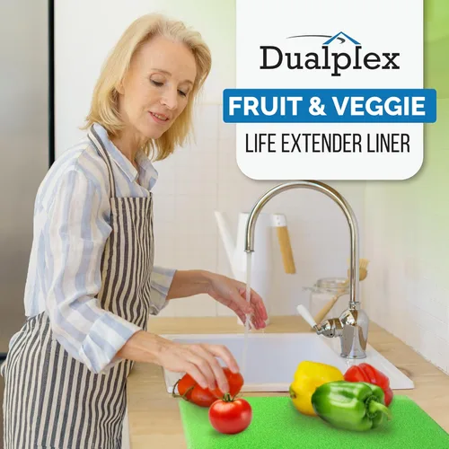 Vista 2 de Dualplex Recubrimiento para prolongar la vida de frutas y vegetales, para los cajones del refrigerador (4 unidades) - Prolonga la vida de sus