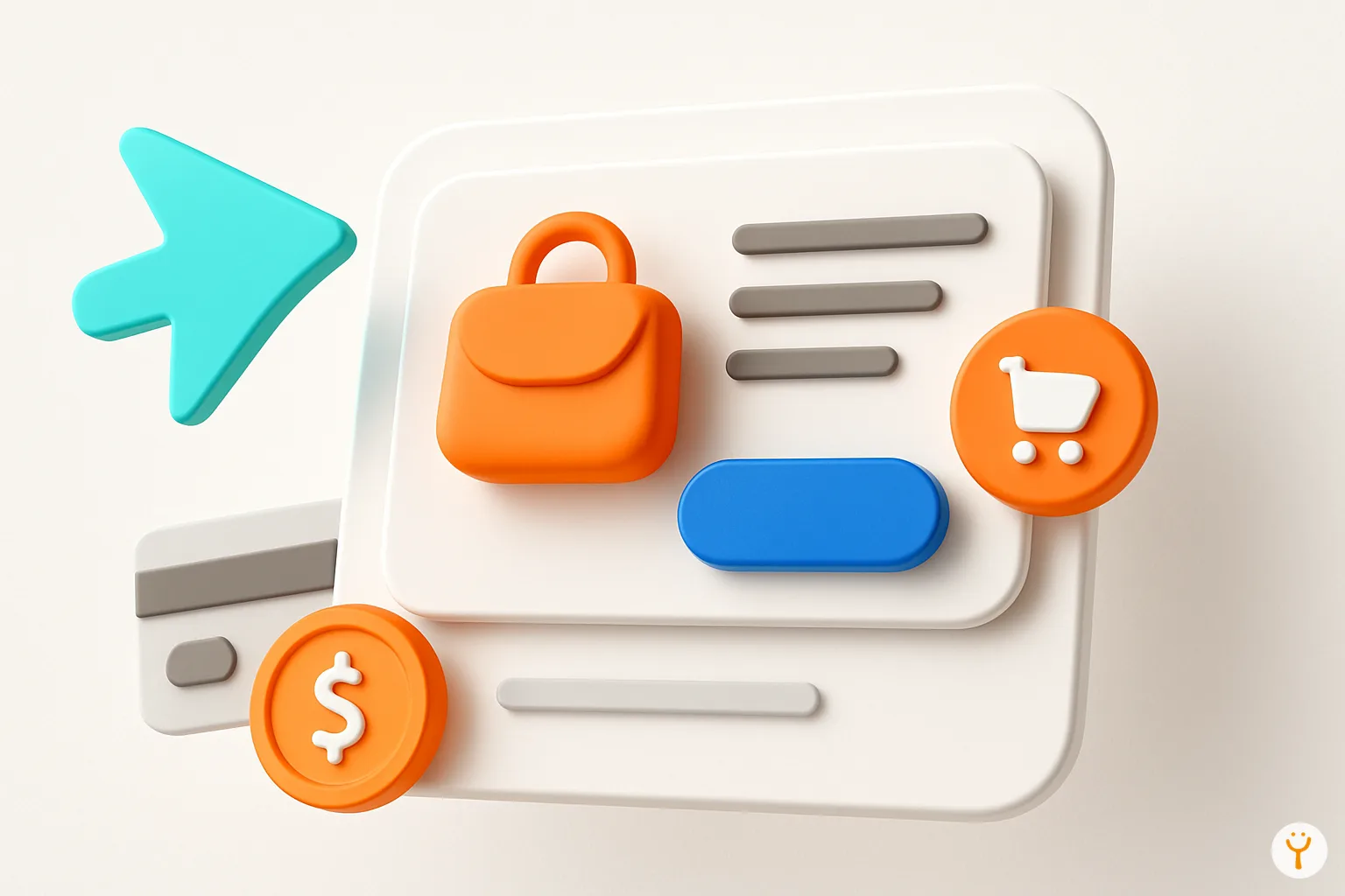 Ilustración de una página de producto optimizada con información clara